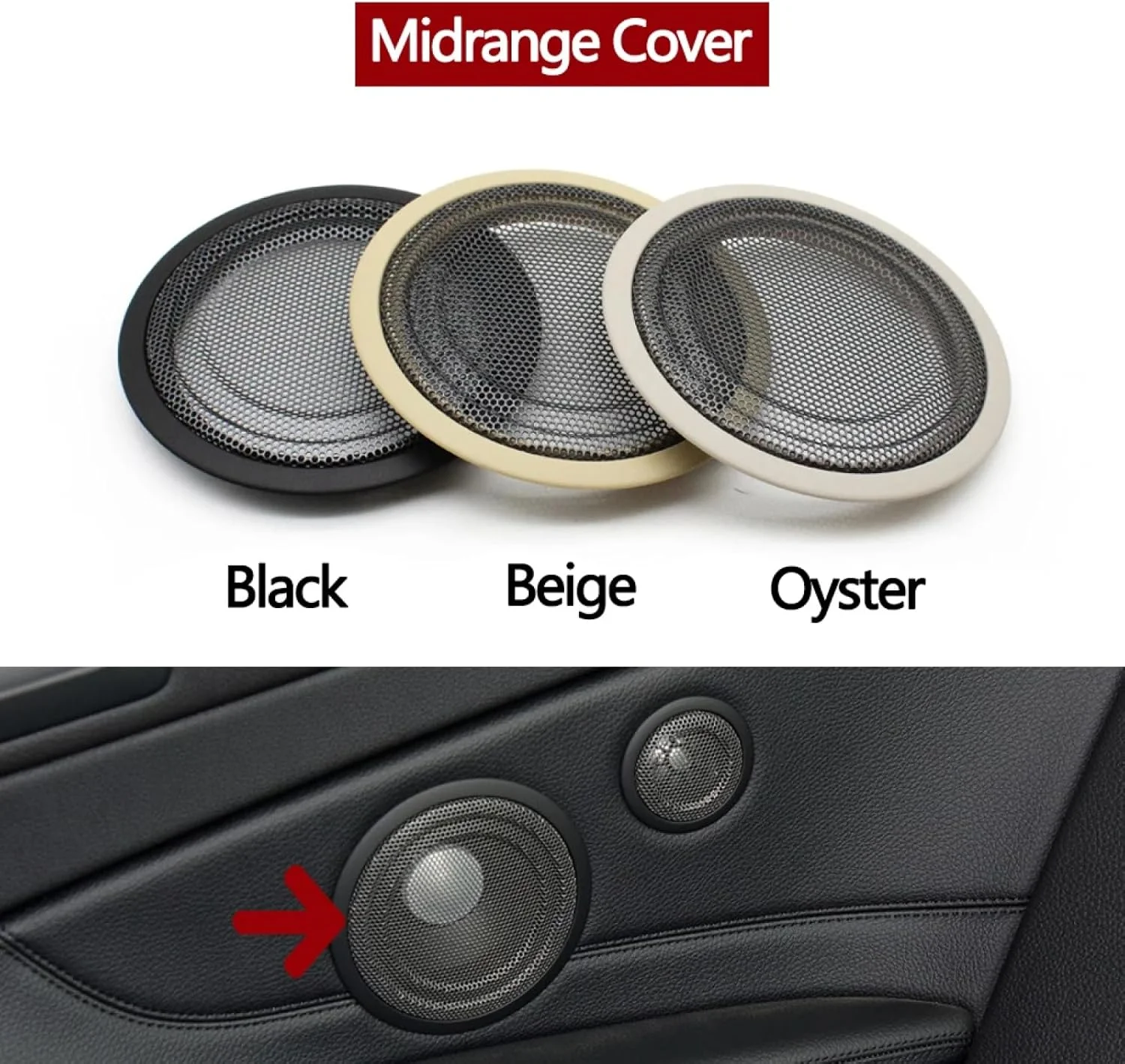 کاورهای بلندگوی میان رده درب جلو و عقب خودرو، توری بلندگوی توییتر مناسب برای بی ام و سری 1 2 3 4 مدل های F20 F22 F23 F30 F31 F35 F33 F36 F82