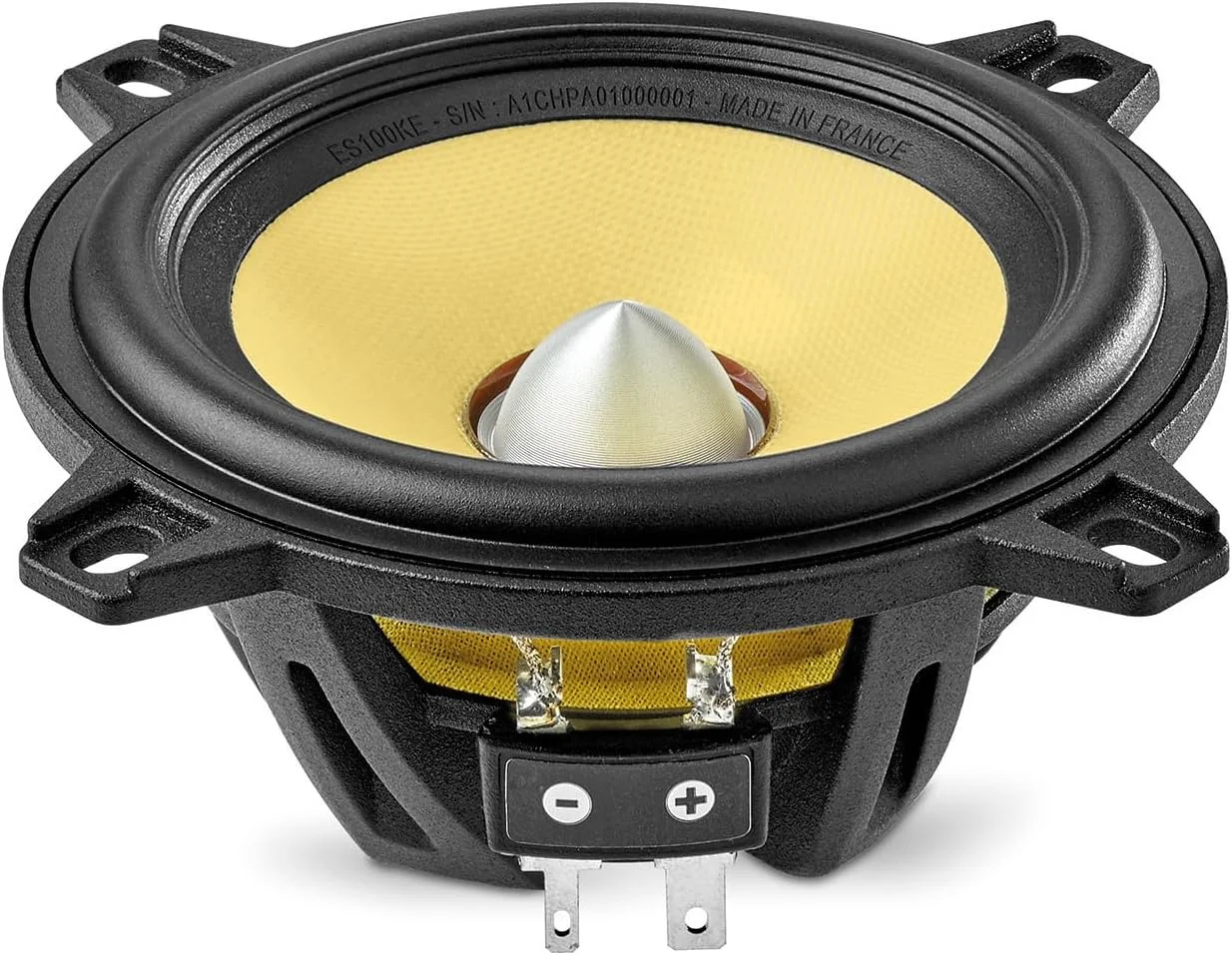 سیستم بلندگوی کامپوننت خودرو Focal ES100KE با قطر 13 سانتی متر، 2-راهه با کراس اوور، مخروط فیبر آرامید زرد سیستم بلندگوی کامپوننت خودرو Focal ES100KE با قطر 13 سانتی متر، 2-راهه با کراس اوور، مخروط فیبر آرامید زرد