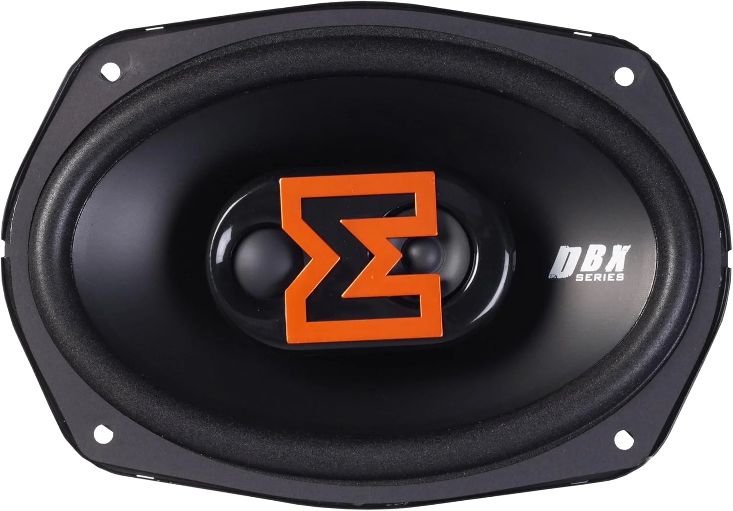 بلندگوی کواکسیال 3 طرفه EDGE EDBX69 با ابعاد 6x9 اینچ (15x22 سانتی متر) - 150/300 وات، مشکی و نارنجی. شامل توری محافظ، فروش به صورت جفتی