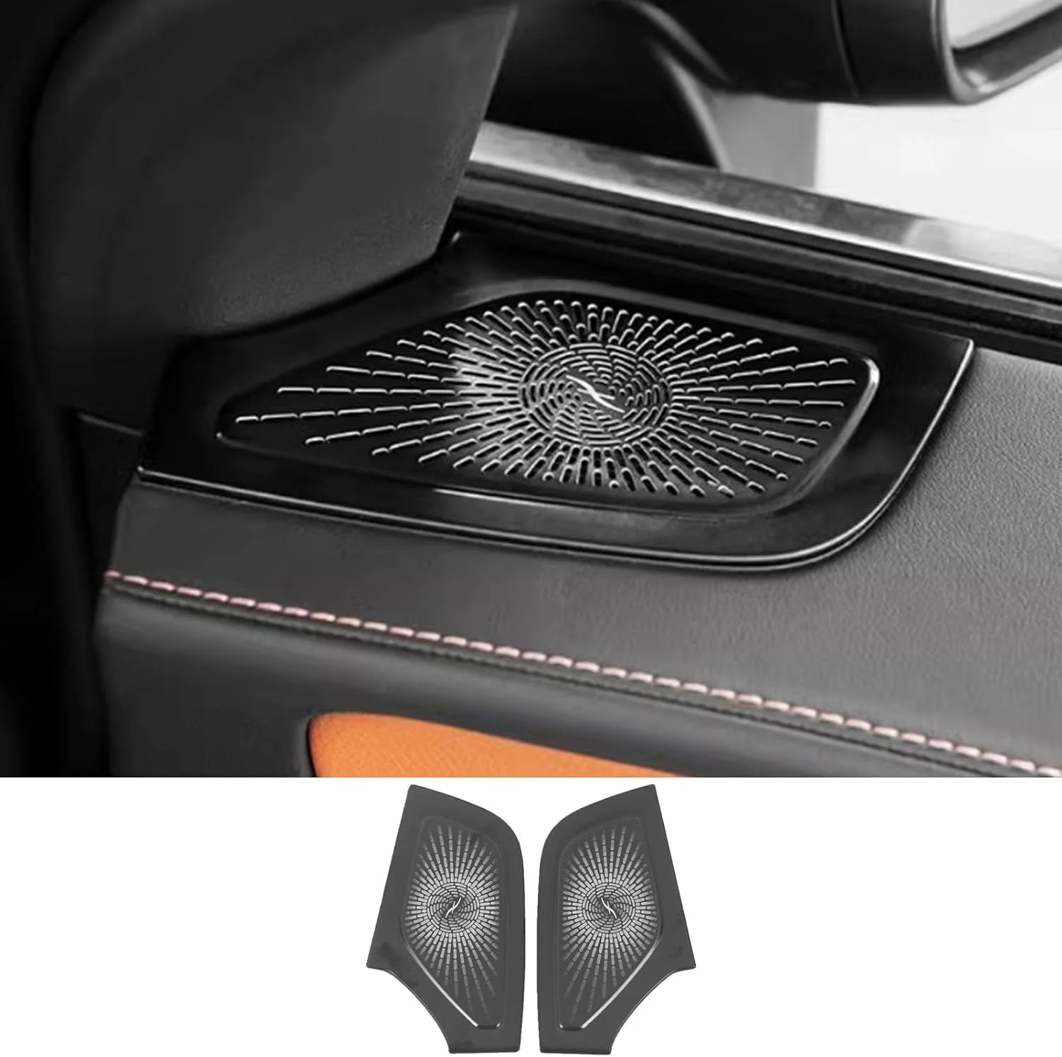 گریل بلندگوی صوتی خودرو FHBPCPP، سازگار با بنز GLC300L GLC260L 2023، پوشش محافظ بلندگو، مشکی A2