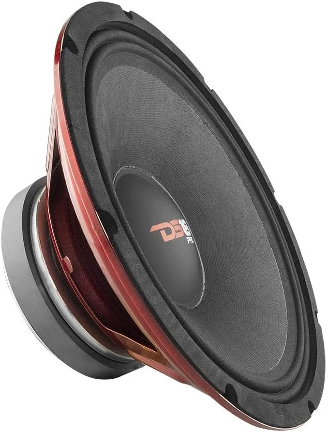 بلندگوی DS18 PRO-X12M - 12 اینچ، میان رده، سبد فولادی قرمز، حداکثر 900 وات، RMS 300 وات، 8 اهم - بلندگوهای صوتی با کیفیت عالی برای سیستم صوتی استریو خودرو یا کامیون (1 عدد بلندگو)