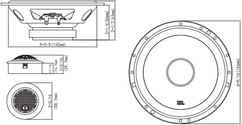 بلندگوهای کامپوننت خودرو JBL Stage 2604C - مدل بین المللی، سیمی