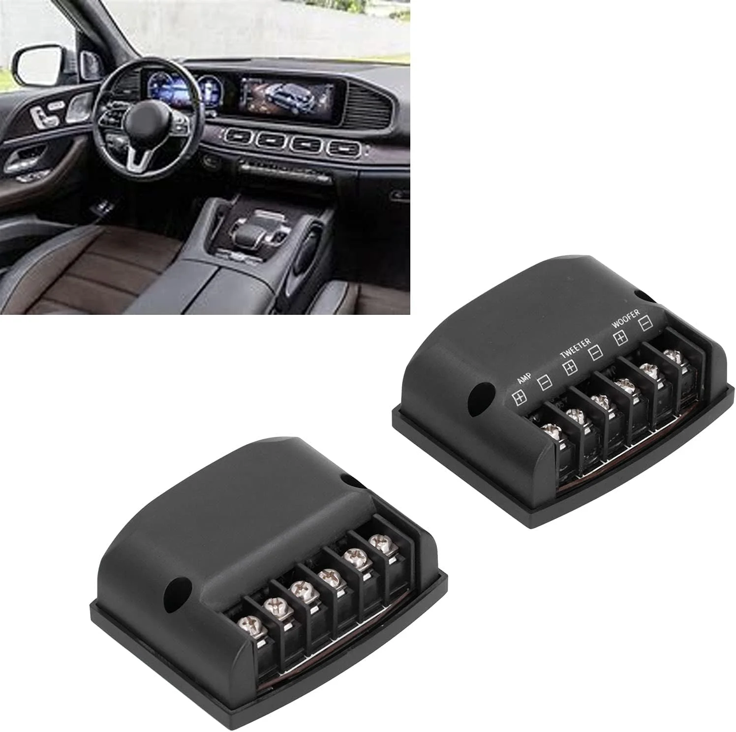 کراس اوور صوتی JERYS، کراس اوور بلندگو، کراس اوور ساب ووفر صوتی خودرو، 2 عدد تقسیم کننده فرکانس بلندگوی 2 طرفه جهانی خازن های فرکانس بالا برای بلندگو برای خودرو