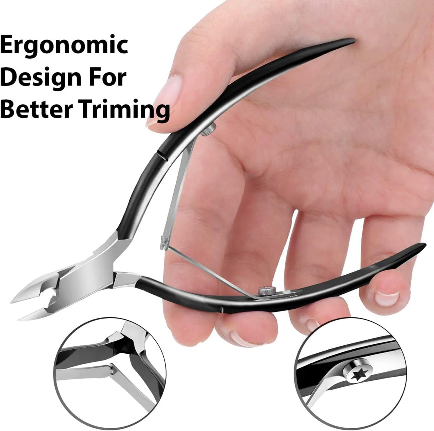 گوشت گیر ناخن با عقب زننده کوتیکول، KASTWAVE از بین برنده کوتیکول، نیپر کوتیکول حرفه ای، قیچی و انبر بادوام استیل ضد زنگ برای پدیکور و مانیکور ناخن های دست و پا (مشکی) گوشت گیر ناخن با عقب زننده کوتیکول، KASTWAVE از بین برنده کوتیکول، نیپر کوتیکول حرفه ای، قیچی و انبر بادوام استیل ضد زنگ برای پدیکور و مانیکور ناخن های دست و پا (مشکی)