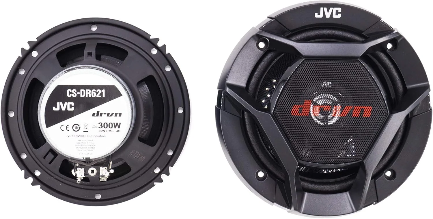 بلندگوهای خودرو JVC CS-DR621 - حداکثر توان 300 وات، 6.5 اینچ، فول رنج، 2 راه، فروش به صورت جفت