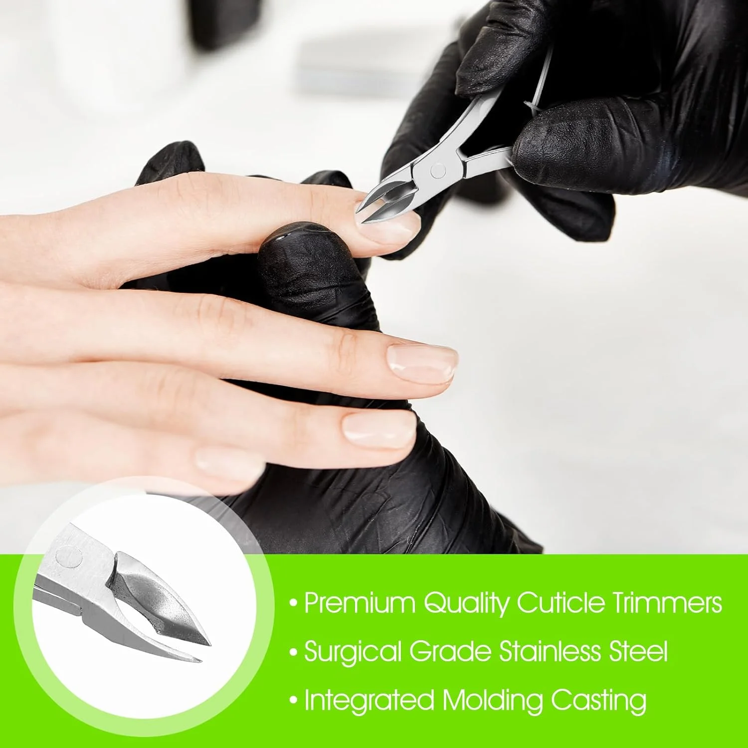 ست 8 عددی نیپر کوتیکول Kifmurase، ابزار مانیکور و پدیکور از جنس استیل ضد زنگ، شامل انبر، قیچی و کاتر برای حذف پوست های مرده اطراف ناخن (نقره ای)