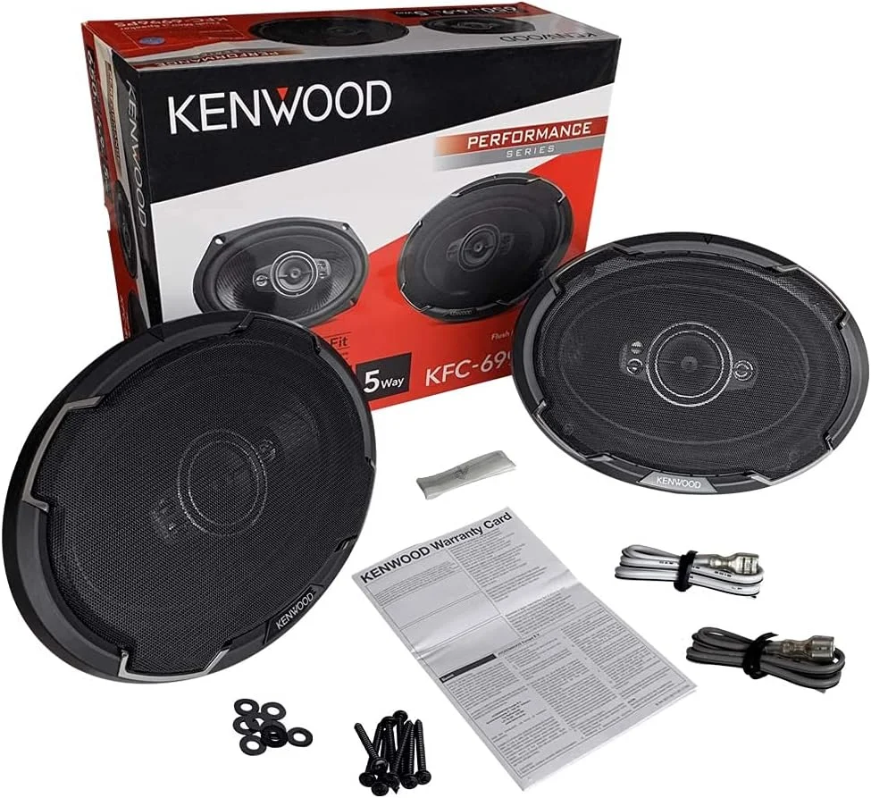 بلندگوهای خودرو کنوود مدل KFC-6996PS با توان حداکثر 650 وات، 6x9 اینچ، 5 راهه (یک جفت)