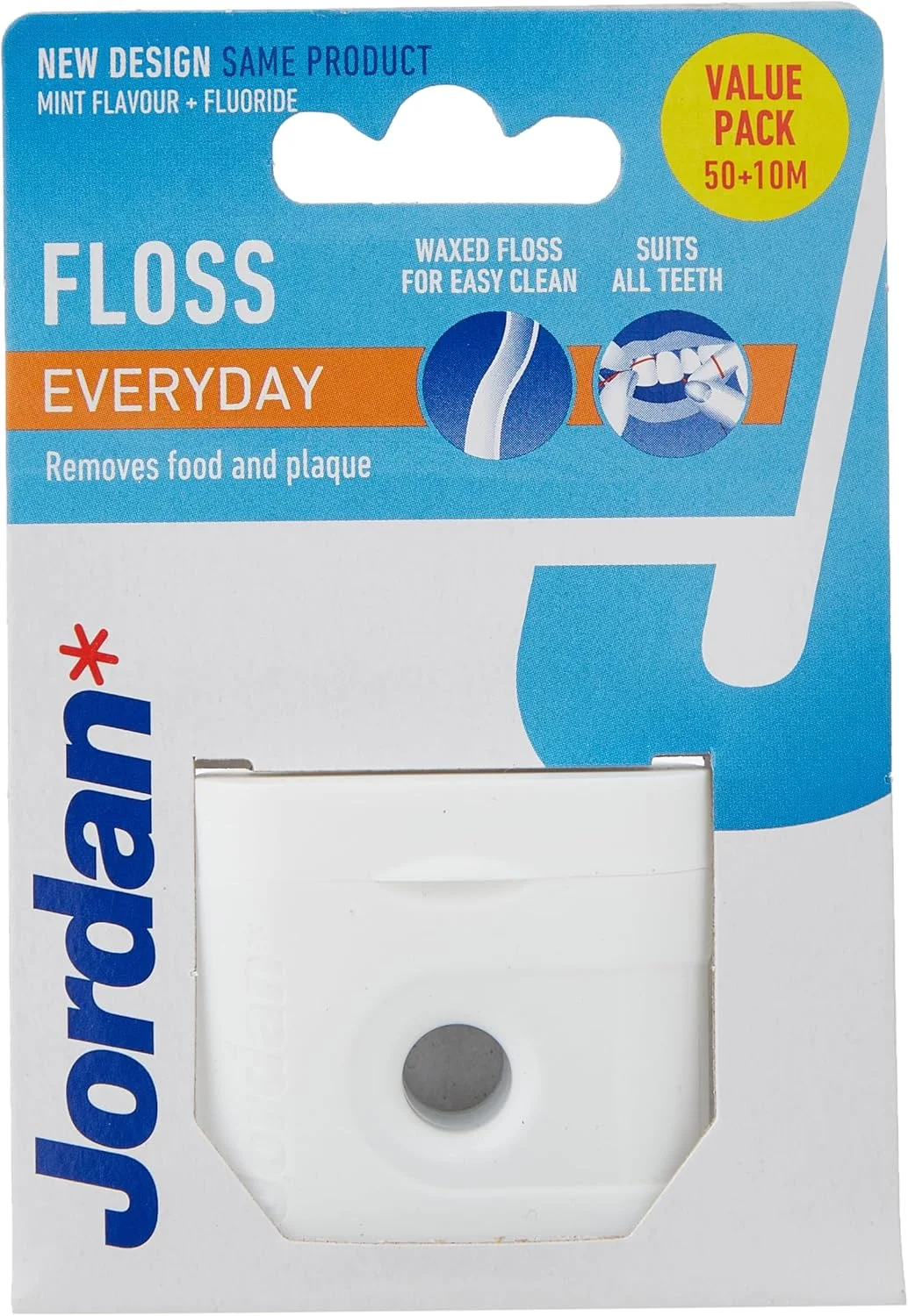 نخ دندان روزانه جردن 50 متر + 10 متر نخ دندان روزانه جردن 50 متر + 10 متر