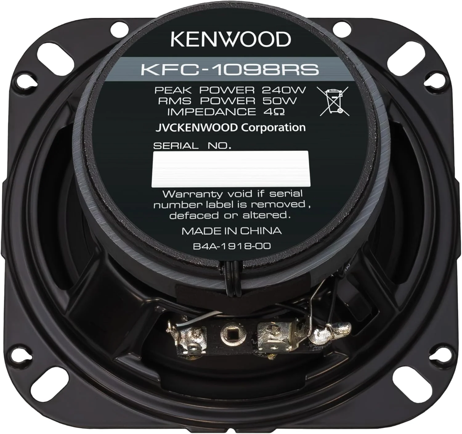 بلندگوهای خودرو کنوود مدل KFC-1098RS، 4 اینچی، 2 راهه - حداکثر توان 220 وات، هماهنگ کننده صدای آکوستیک، تقویت کننده میدان صدا، نصب آسان بلندگوهای خودرو کنوود مدل KFC-1098RS، 4 اینچی، 2 راهه - حداکثر توان 220 وات، هماهنگ کننده صدای آکوستیک، تقویت کننده میدان صدا، نصب آسان