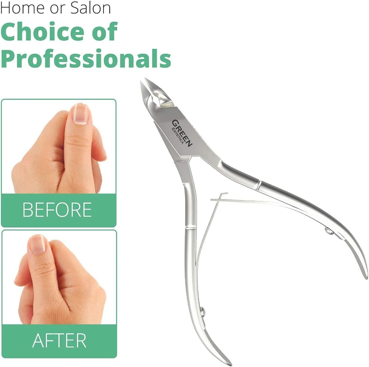 گوشت گیر استیل حرفه ای گرین من گرین استتیکا - نیپر ناخن با فنر دوبل - ابزار عالی مراقبت از ناخن برای مانیکور و پدیکور در خانه/اسپا/سالن گوشت گیر استیل حرفه ای گرین من گرین استتیکا - نیپر ناخن با فنر دوبل - ابزار عالی مراقبت از ناخن برای مانیکور و پدیکور در خانه/اسپا/سالن