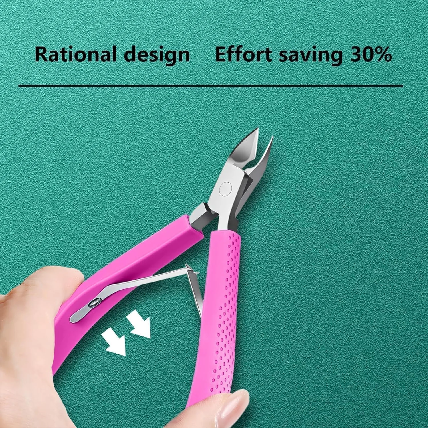 نیپر و کاتر کوتیکول سبز رنگ، دسته سیلیکونی، ابزار استیل ضد زنگ برای مراقبت از ناخن، لوازم ضروری مانیکور و پدیکور