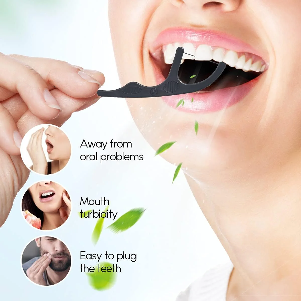 خلال دندان نخ دندان طبیعی Y-Kelin - وگان، سازگار با محیط زیست، چوب دندان زغالی بامبو مشکی، خلال دندان برای مراقبت از دهان با طعم نعناع تازه (100 عدد) خلال دندان نخ دندان طبیعی Y-Kelin - وگان، سازگار با محیط زیست، چوب دندان زغالی بامبو مشکی، خلال دندان برای مراقبت از دهان با طعم نعناع تازه (100 عدد)