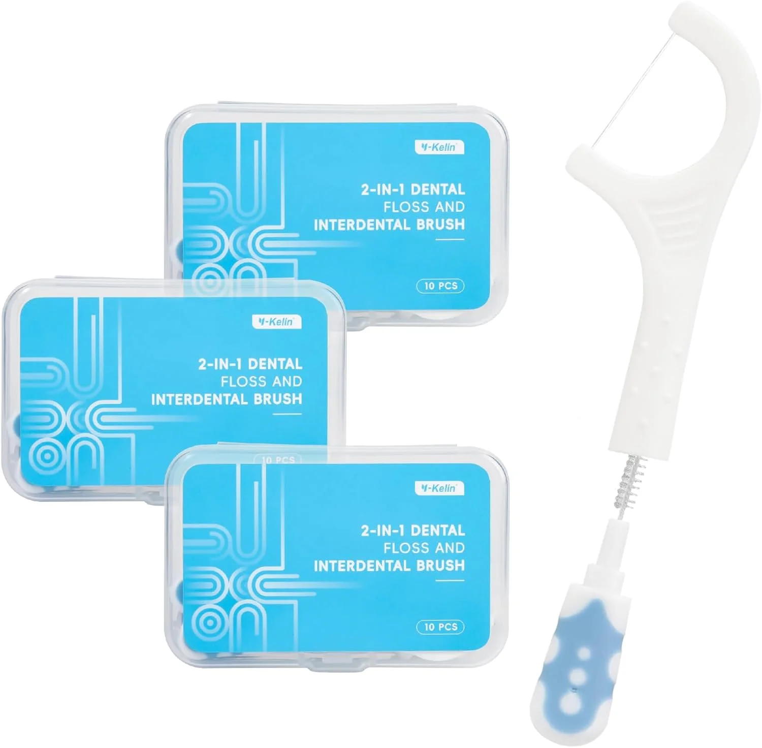 Y-Kelin نخ دندان و برس بین دندانی 2 در 1 (30 عدد)، خلال دندان یکبار مصرف قابل حمل، خلال دندان، تمیز کردن دندان، ایده آل برای مسافرت، خانه، اداره، رستوران Y-Kelin نخ دندان و برس بین دندانی 2 در 1 (30 عدد)، خلال دندان یکبار مصرف قابل حمل، خلال دندان، تمیز کردن دندان، ایده آل برای مسافرت، خانه، اداره، رستوران