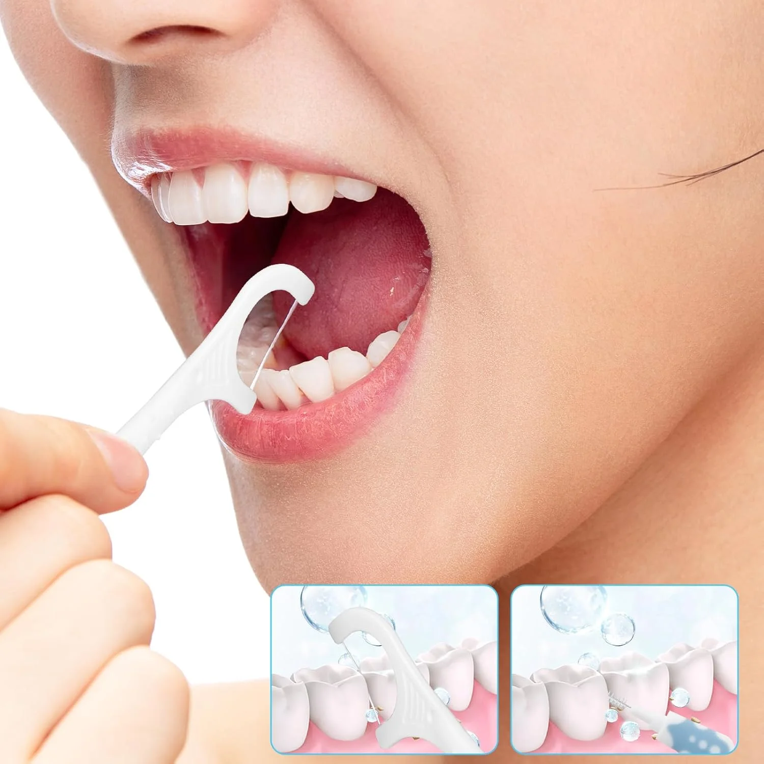 Y-Kelin نخ دندان و برس بین دندانی 2 در 1 (10 عدد)، خلال دندان یکبار مصرف قابل حمل، خلال دندان، تمیز کردن دندان، ایده آل برای مسافرت، خانه، اداره، رستوران