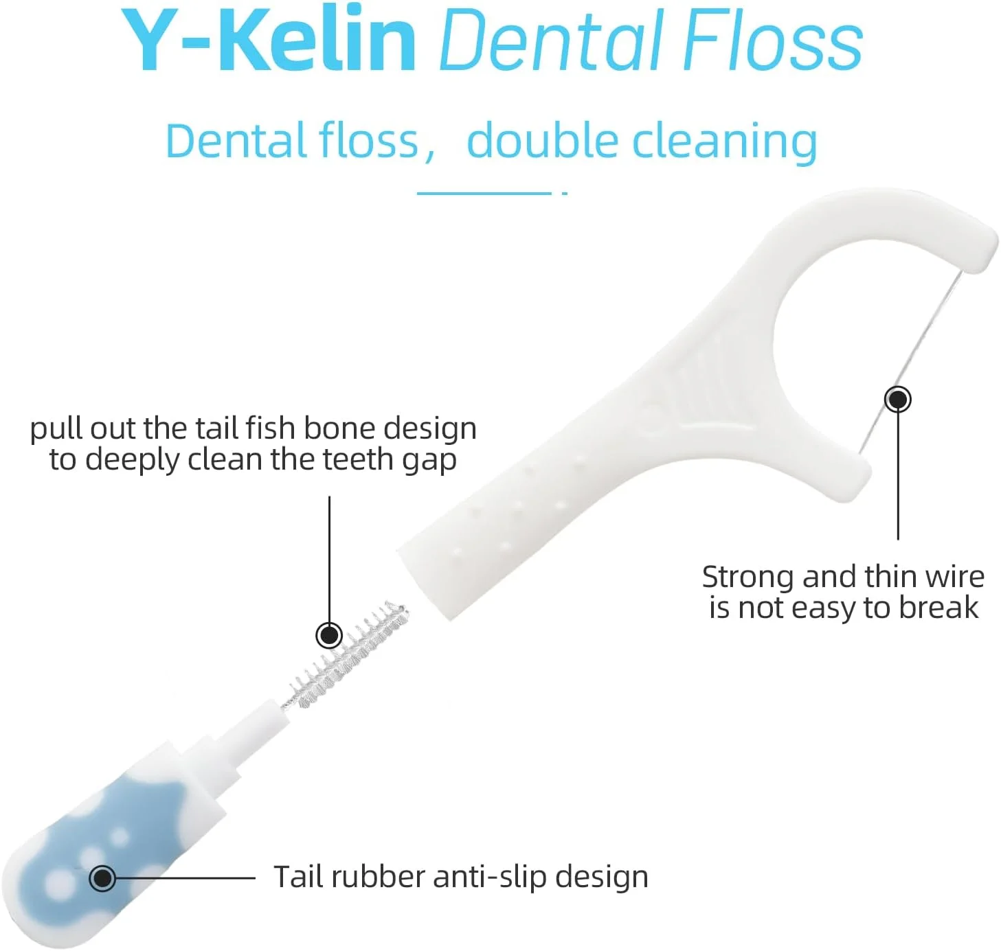 Y-Kelin نخ دندان و برس بین دندانی 2 در 1 (30 عدد)، خلال دندان یکبار مصرف قابل حمل، خلال دندان، تمیز کردن دندان، ایده آل برای مسافرت، خانه، اداره، رستوران Y-Kelin نخ دندان و برس بین دندانی 2 در 1 (30 عدد)، خلال دندان یکبار مصرف قابل حمل، خلال دندان، تمیز کردن دندان، ایده آل برای مسافرت، خانه، اداره، رستوران