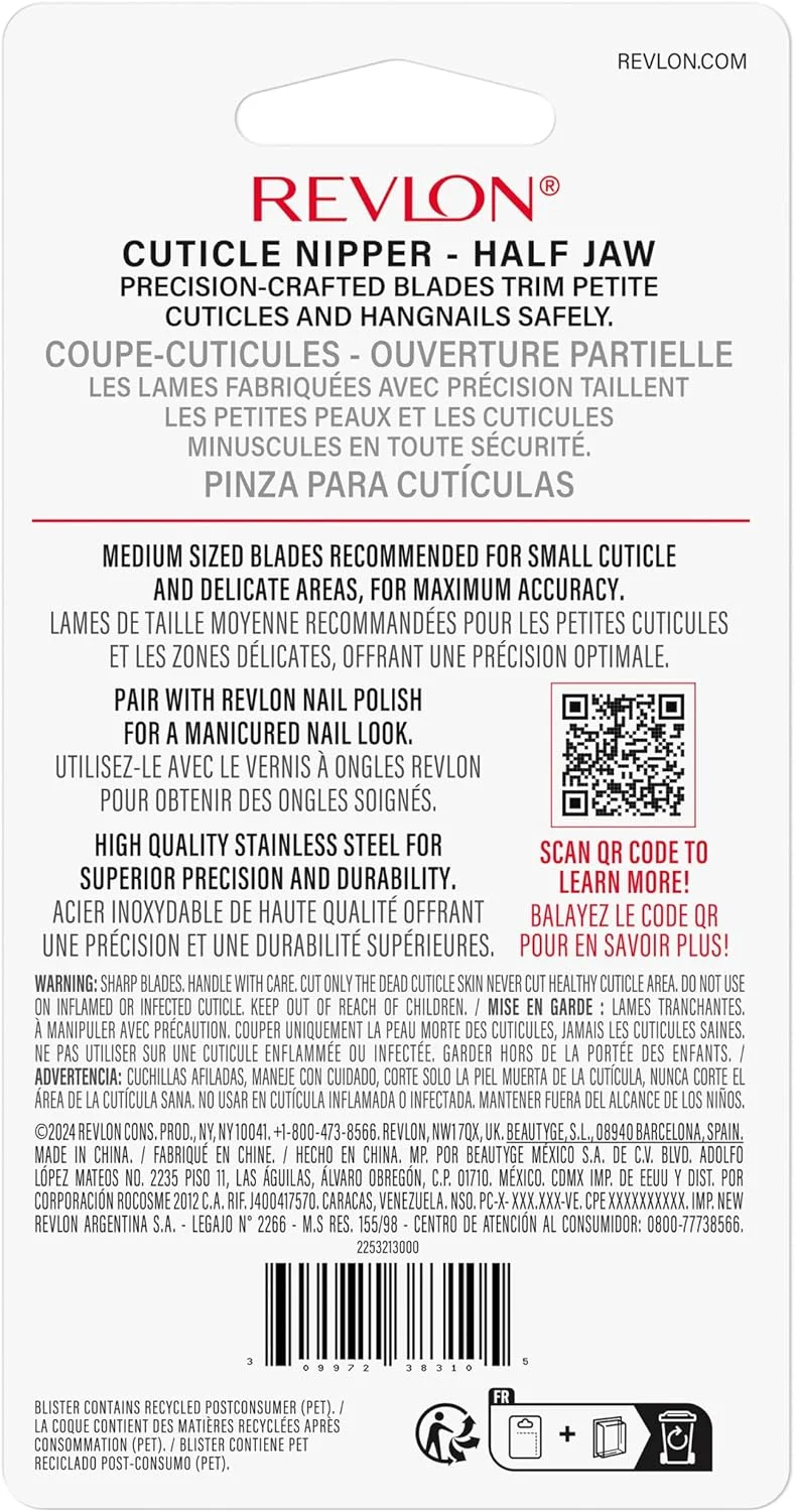 قیچی مانیکور رولون، ابزار حذف پوست های اطراف ناخن با تیغه نیمه، مراقبت از ناخن، تیغه بسیار دقیق، دسته آسان گیر، فولاد ضد زنگ (بسته 1 عددی) قیچی مانیکور رولون، ابزار حذف پوست های اطراف ناخن با تیغه نیمه، مراقبت از ناخن، تیغه بسیار دقیق، دسته آسان گیر، فولاد ضد زنگ (بسته 1 عددی)