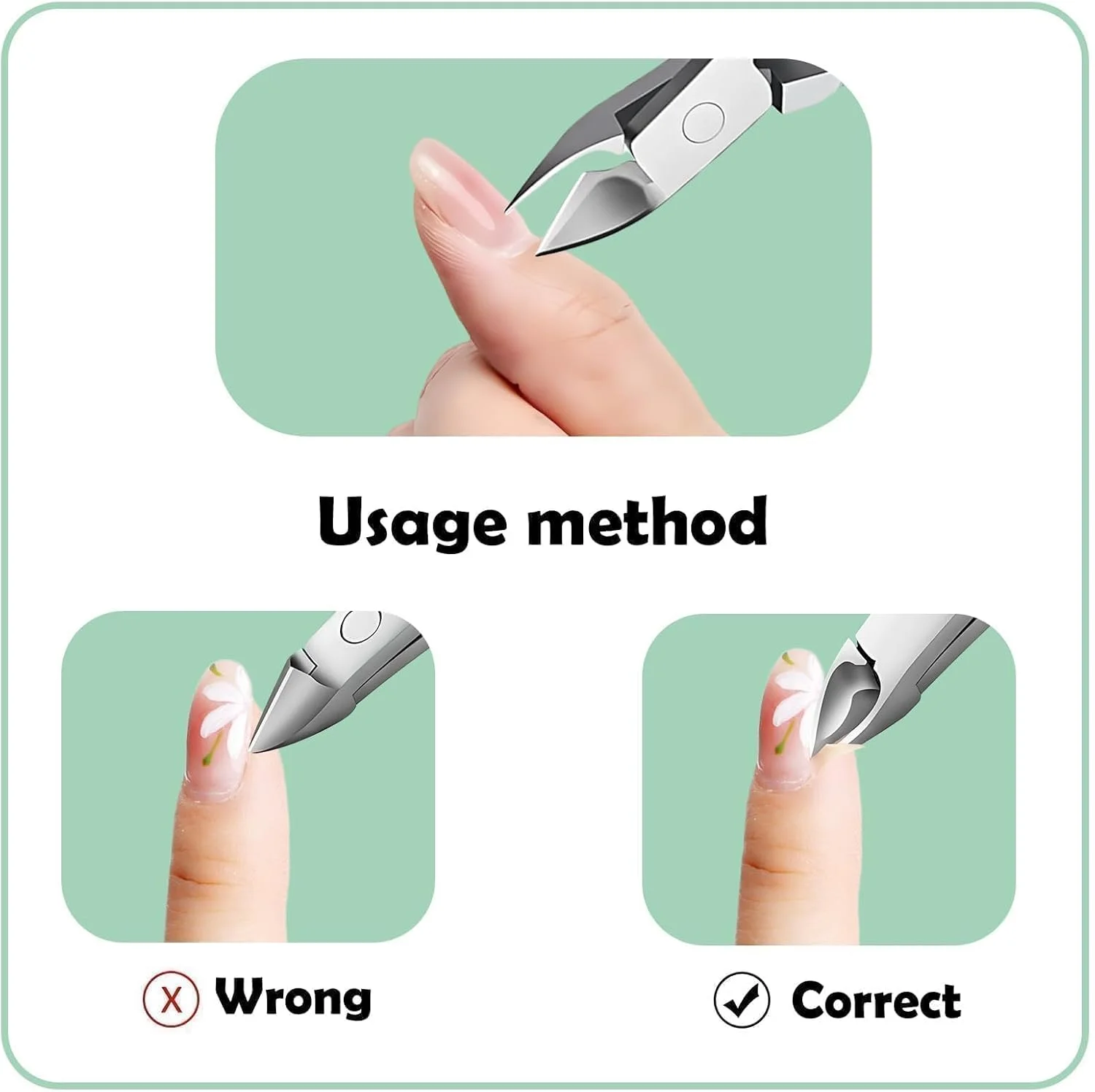 قیچی و نیپر کوتیکول لبه ظریف تک عددی رنگ رز Criyar، ابزار ناخن استیل با دسته سیلیکونی برای حذف دقیق، کاتر و ریموور کوتیکول بادوام و قابل شستشو