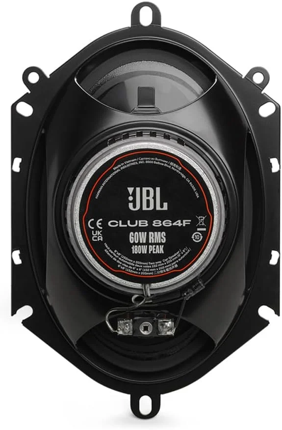 JBL Club 864F Gen 3 - بلندگوی بیضی خودرو توسط Harman Kardon، ارتقاء برتر جعبه های خودرو 6x8 اینچی: 60 وات RMS 180 وات حداکثر، حساسیت بالا، بیس قوی و پاسخ فرکانس بالای چشمگیر