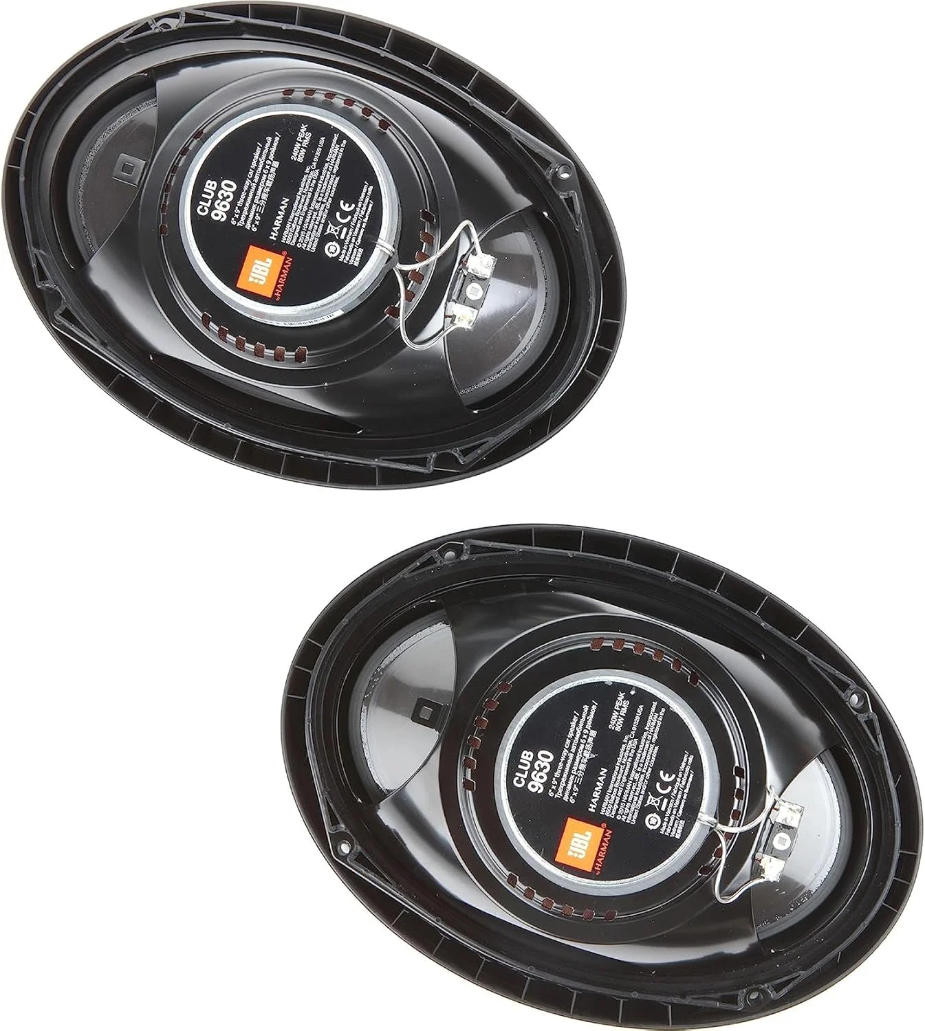 بلندگوهای کواکسیال سه طرفه JBL Club 9630 سری Club، ووفر پلی پروپیلن مقاوم در برابر اشعه ماوراء بنفش، 6x9 اینچ، 3 اهم، حداکثر توان 480 وات، به همراه هدفون Alphasonik