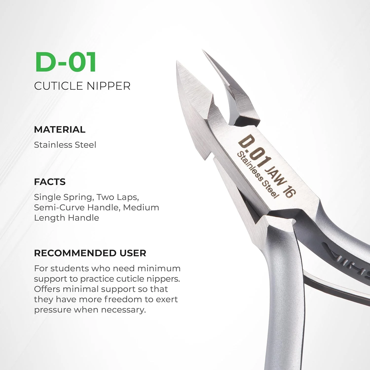 نیپر کوتیکول NGHIA - مدل D-01 فک 16 | استیل ضد زنگ | بادوام و تیز | طراحی ارگونومیک | روکش خاکستری | ایده آل برای سالن ها و استفاده خانگی نیپر کوتیکول NGHIA - مدل D-01 فک 16 | استیل ضد زنگ | بادوام و تیز | طراحی ارگونومیک | روکش خاکستری | ایده آل برای سالن ها و استفاده خانگی