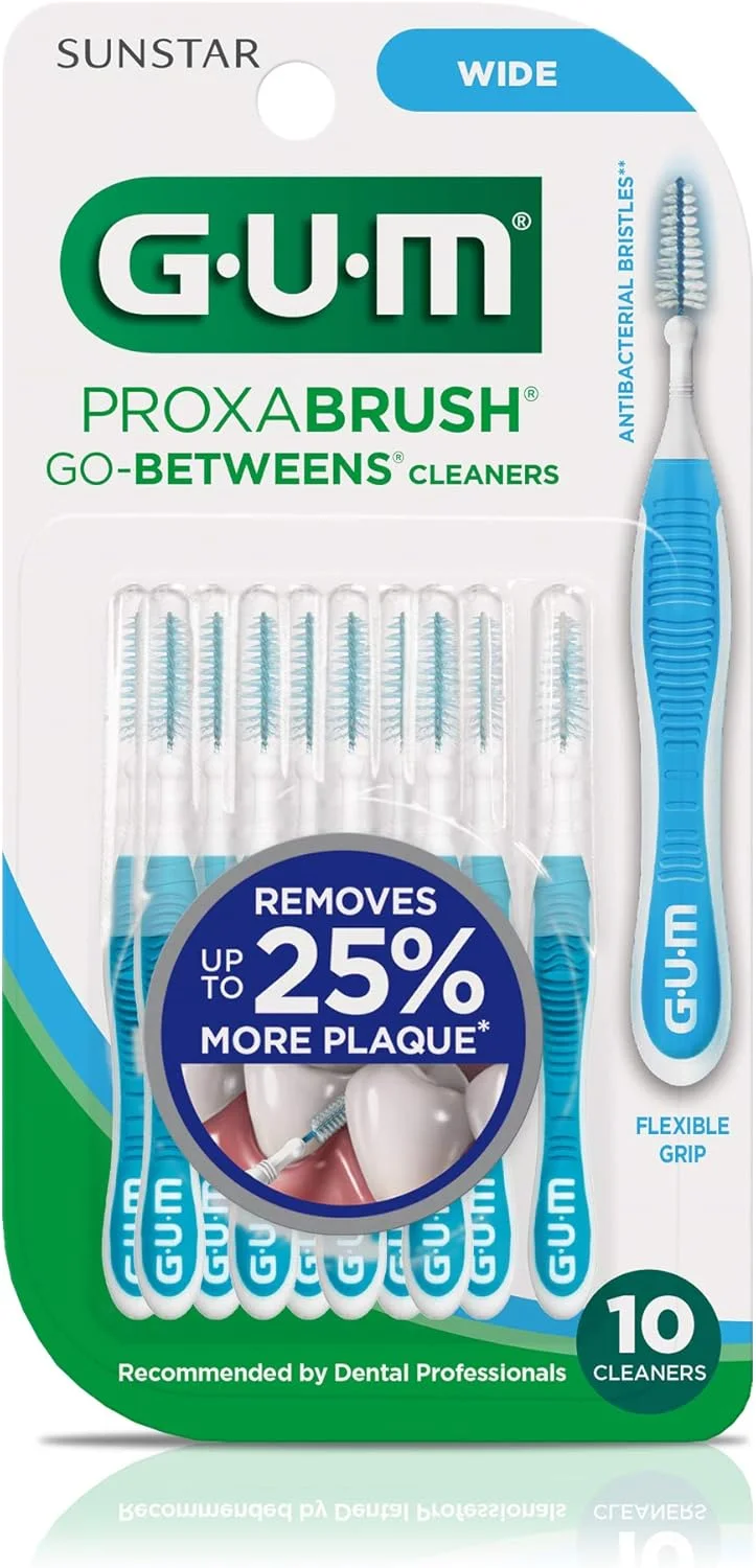 برس های بین دندانی GUM Proxabrush Go-Betweens، پهن 3614، تعداد 10 عدد برس های بین دندانی GUM Proxabrush Go-Betweens، پهن 3614، تعداد 10 عدد