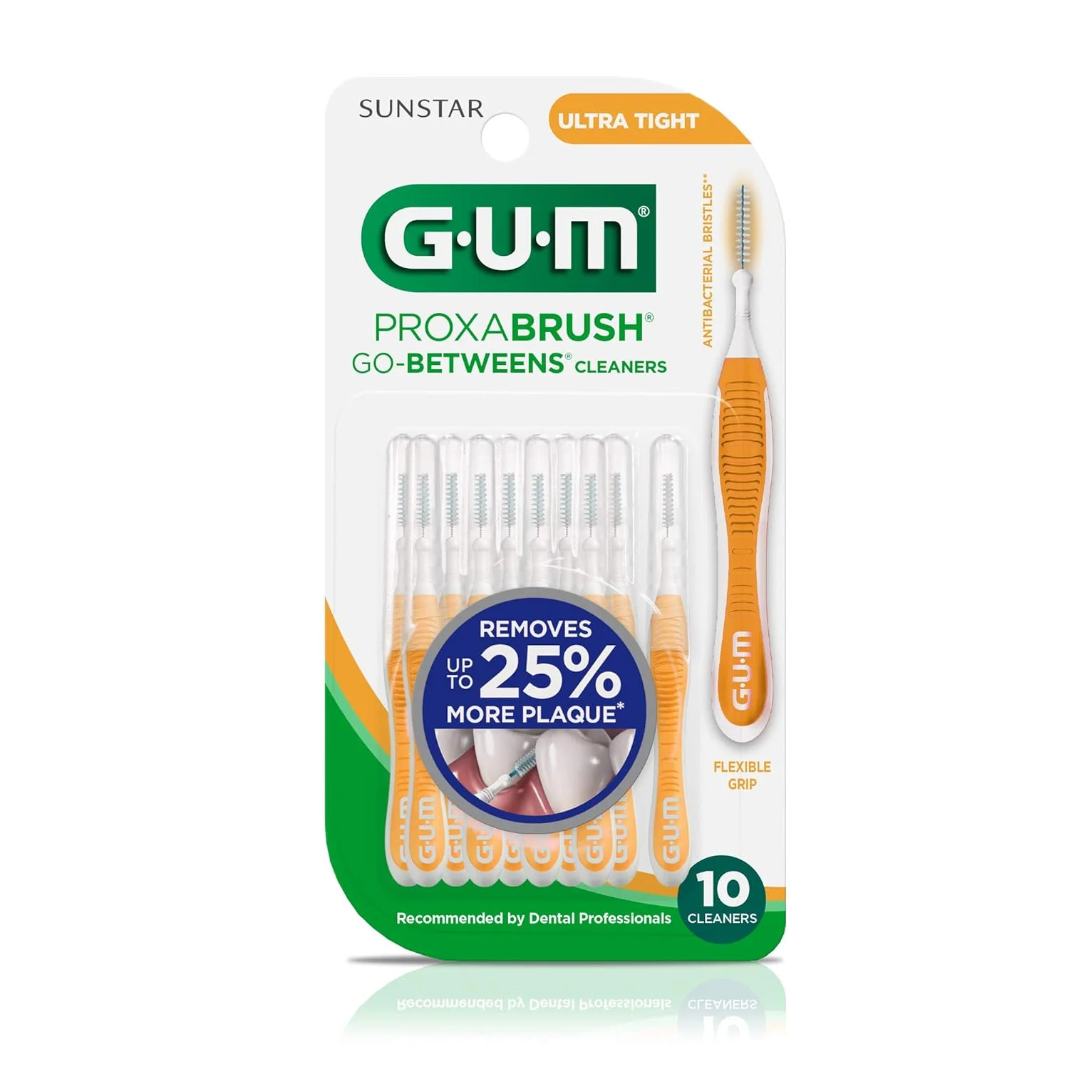 GUM - 10070942002438 برس های بین دندانی Proxabrush Go-Betweens، فوق العاده باریک، حذف پلاک، 10 عدد، (بسته 6 عددی) GUM - 10070942002438 برس های بین دندانی Proxabrush Go-Betweens، فوق العاده باریک، حذف پلاک، 10 عدد، (بسته 6 عددی)