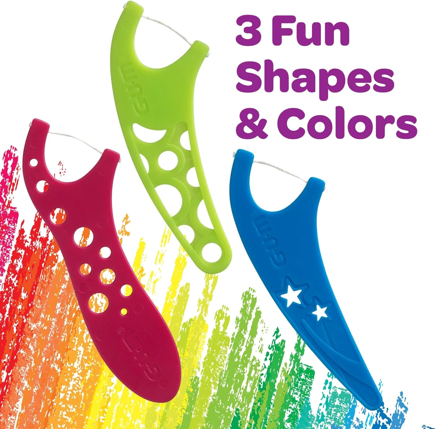 نخ دندان کودکان گام کرایولا با فلوراید - طراحی شده برای دستان کوچک - طعم انگور سرگرم کننده - استفاده آسان برای کودکان 3 سال به بالا، 40 عددی (6 بسته)