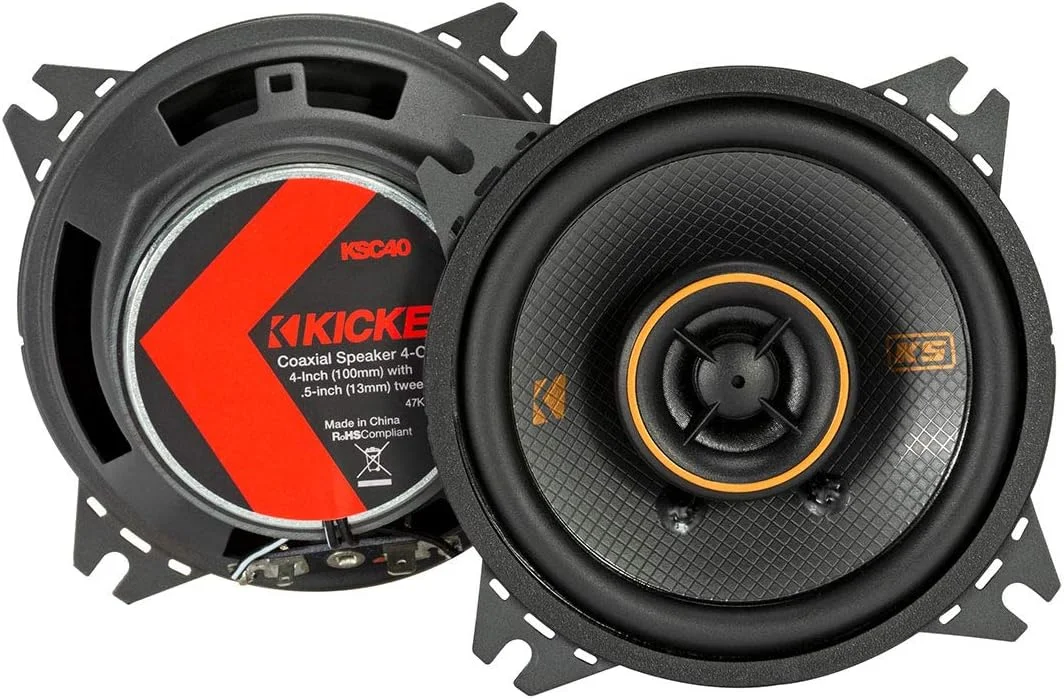 بلندگوهای کواکسیال 4 اینچی خودرو KICKER 47KSC404، حداکثر توان 300 وات، مدل KSC404 (یک جفت)