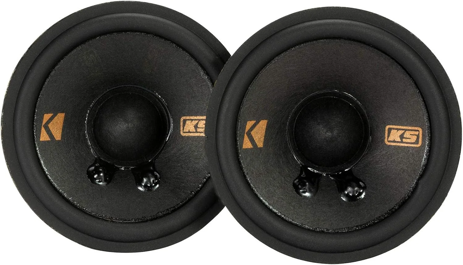 بلندگوهای میان رده 2 3/4 اینچی KICKER 47KSC2704 سری KSC، توان 15 تا 50 وات RMS، سیستم صوتی کواکسیال جایگزین بلندگوهای فابریک خودرو (یک جفت)