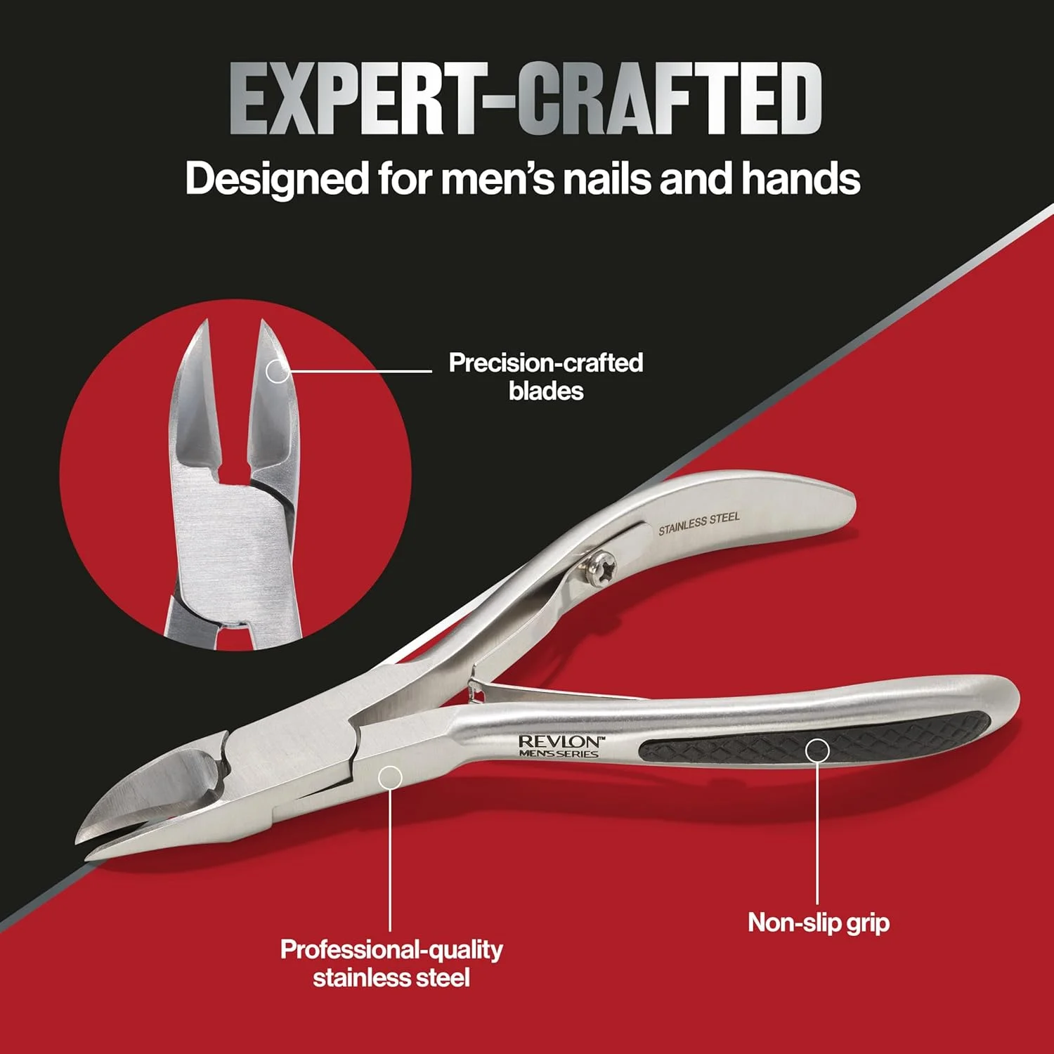 گوشت گیر رولون سری مردانه، ابزار مانیکور و پدیکور ناخن های دست و پا از جنس استیل ضد زنگ