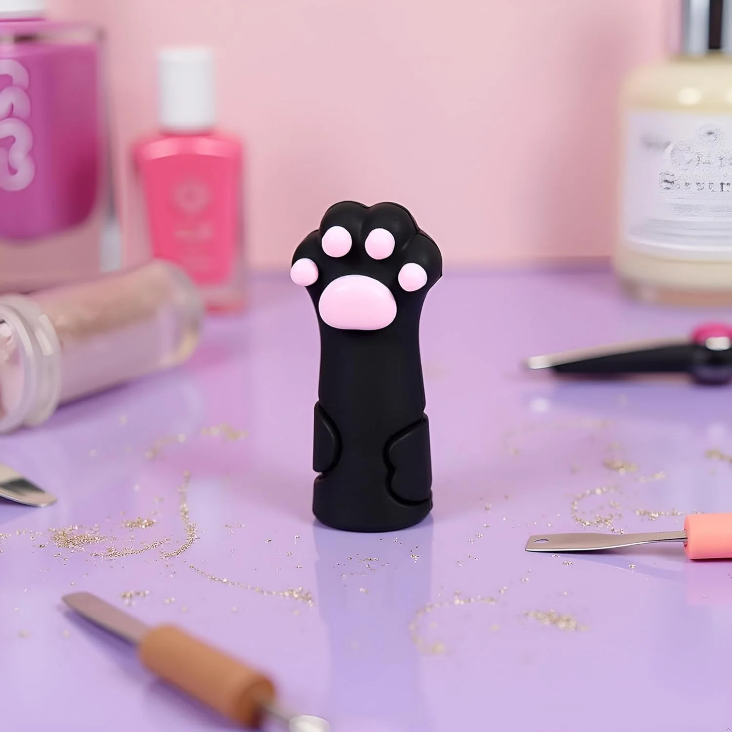 روکش محافظ مشکی نیپر Rosojodg، 1 عدد، طرح پنجه گربه، روکش سیلیکونی محافظ برای قیچی کوتیکول ناخن، ابزار مانیکور، درپوش موچین، نیپر کوتیکول روکش محافظ مشکی نیپر Rosojodg، 1 عدد، طرح پنجه گربه، روکش سیلیکونی محافظ برای قیچی کوتیکول ناخن، ابزار مانیکور، درپوش موچین، نیپر کوتیکول