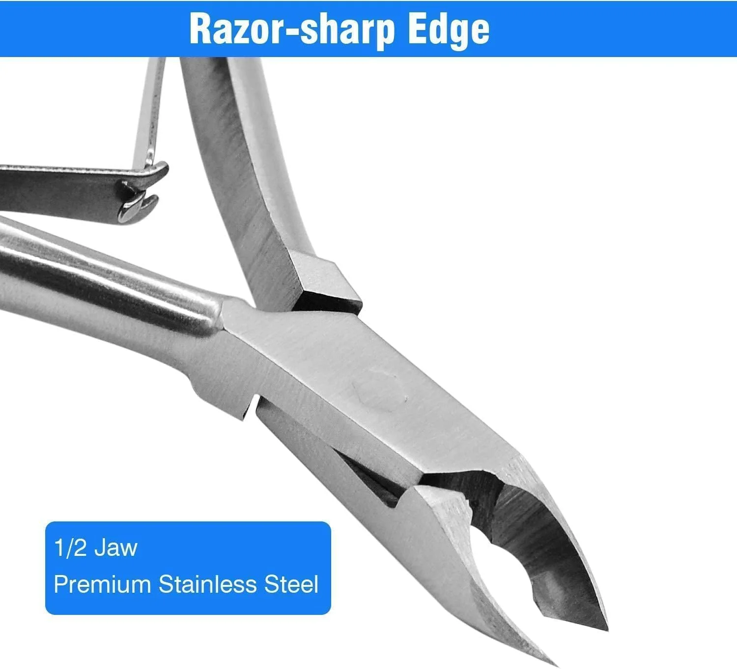 گوشت گیر ناخن، نیپر کوتیکول حرفه ای با تیغه فوق العاده تیز با گرید جراحی، ابزار مانیکور پدیکور ناخن از جنس استیل ضد زنگ - فنر دوبل گوشت گیر ناخن، نیپر کوتیکول حرفه ای با تیغه فوق العاده تیز با گرید جراحی، ابزار مانیکور پدیکور ناخن از جنس استیل ضد زنگ - فنر دوبل