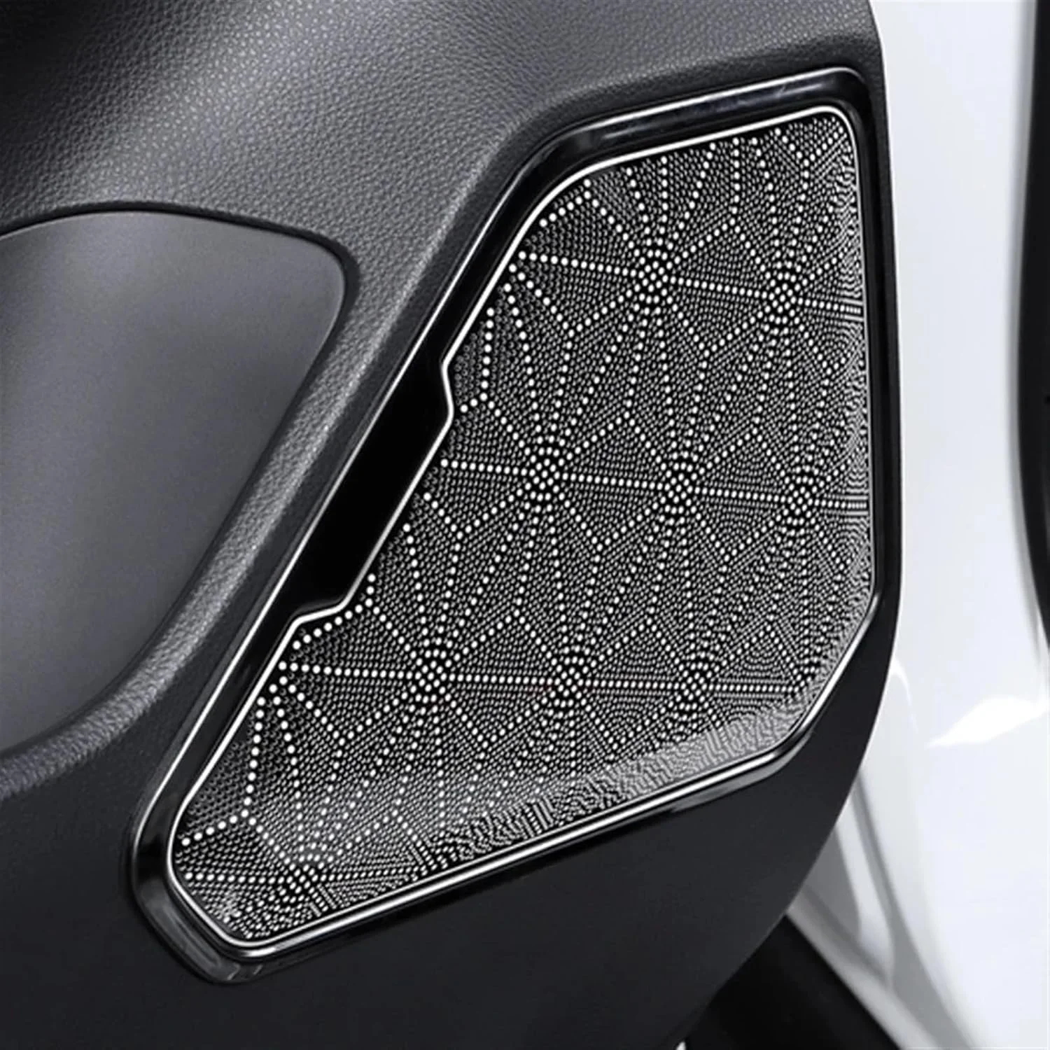 روکش توری بلندگوی درب خودرو KUVISA، مناسب برای تویوتا RAV4، RAV-4 مدل 2019 2020 (سفید)