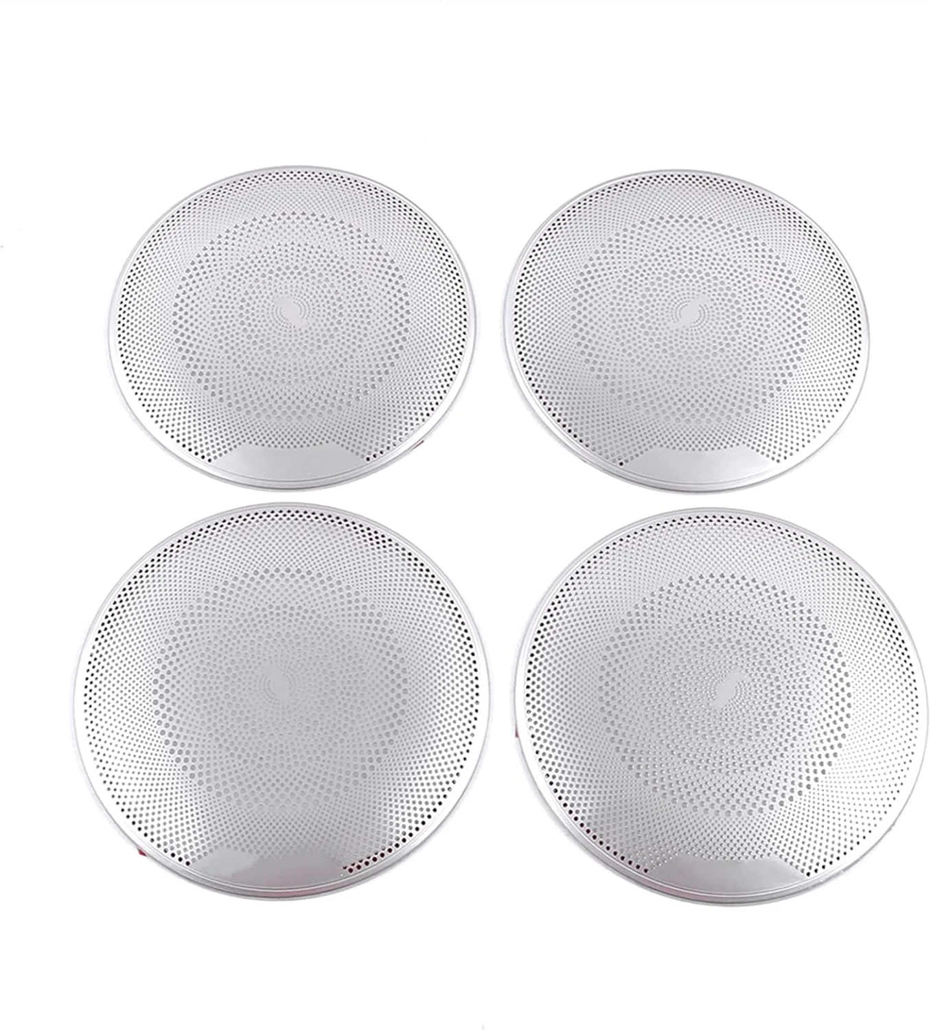 روکش بلندگوی درب خودرو KUVISA استیل ضد زنگ پد صدا تریم قاب استیکر لوازم جانبی داخلی، برای نیسان، برای X-TRAIL، T32 2013-2020 محافظ روکش بلندگوی خودرو (نقره ای مات-لوگو)