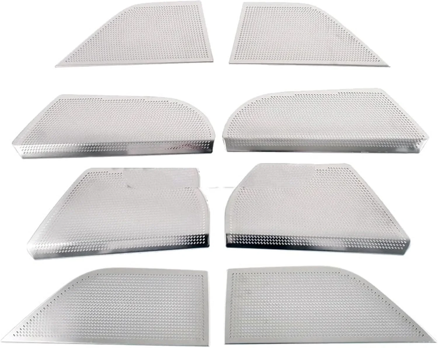 کاور محافظ بلندگوی درب خودرو استیل ضد زنگ KUVISA مناسب MG4 EV Mulan 2022 2023 2024، تریم پنل بلندگوی صوتی، لوازم جانبی داخلی خودرو (نقره ای)