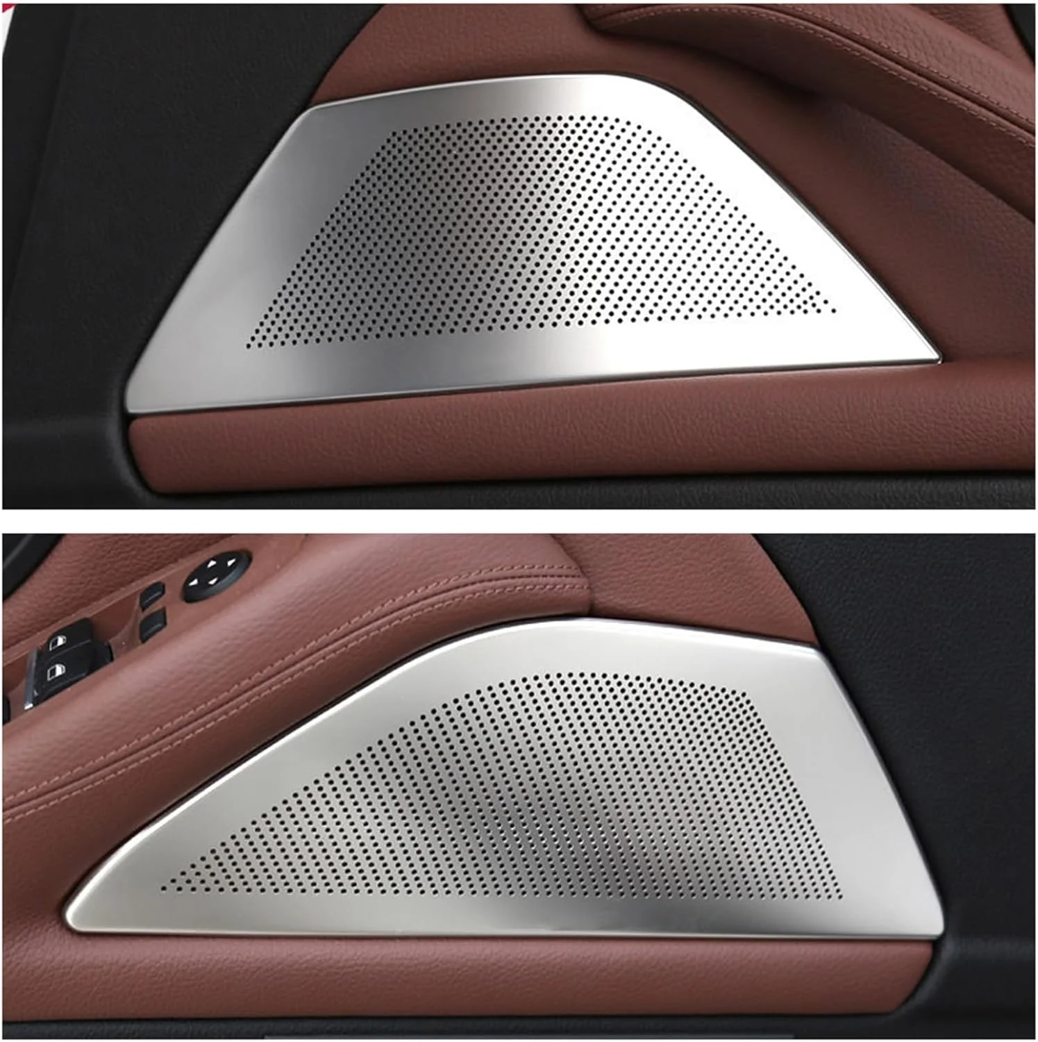 برچسب های پوشش بوق خودرو KUVISA، درب جلو، پوشش توییتر مناسب برای پانل تریم بلندگوهای موسیقی صوتی، برای BMW، سری 5 F10 F11 محافظ پوشش بلندگوی خودرو (استایل B)