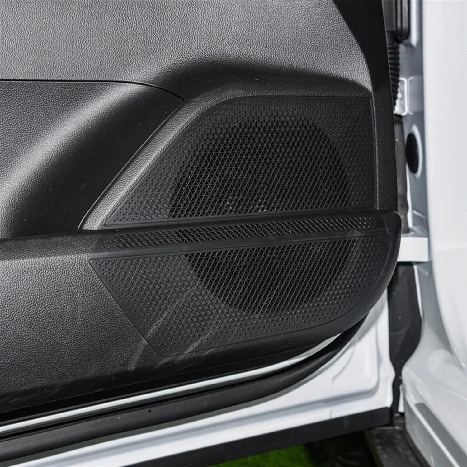 کاور محافظ بلندگوی درب خودرو استیل ضد زنگ KUVISA مناسب MG4 EV Mulan 2022 2023 2024، تریم پنل بلندگوی صوتی، لوازم جانبی داخلی خودرو (نقره ای)