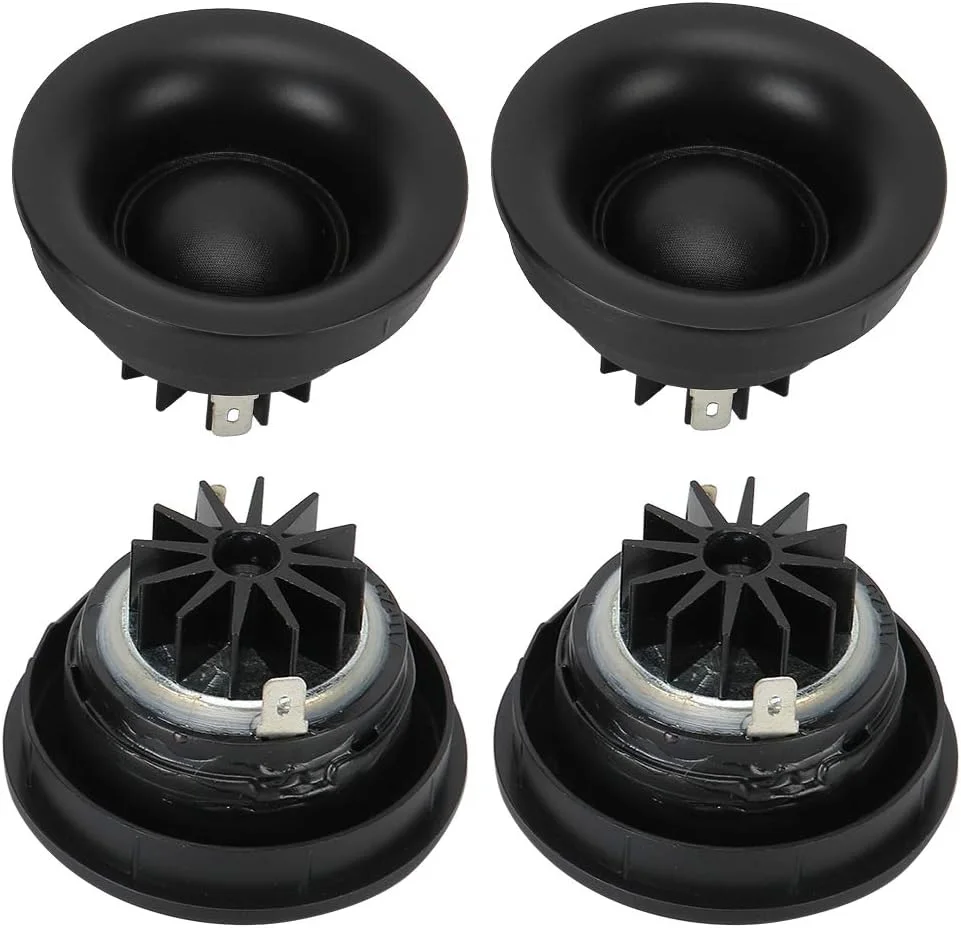 POENVFPO بلندگوهای توییتر فیلم ابریشمی شفاف و شیرین با صدای عالی، 2 عدد، 1 اینچ، 30 وات، 4 اهم، بلندگوی فول رنج برای خودرو