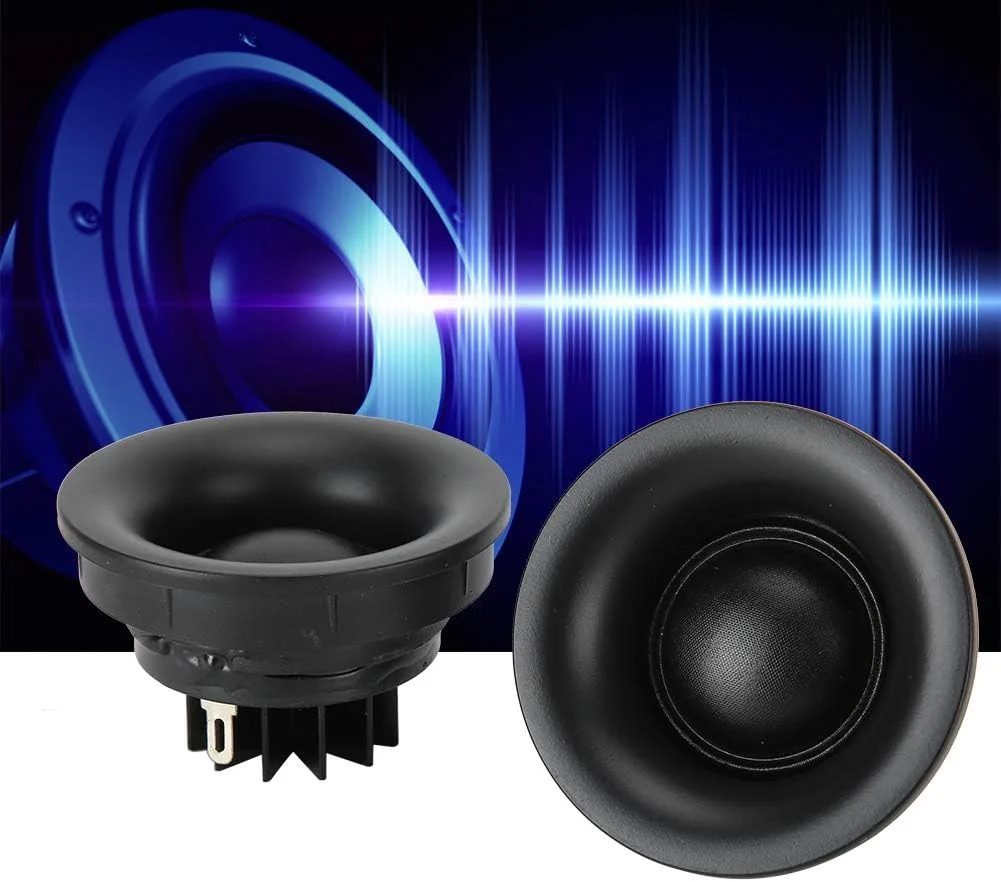 POENVFPO بلندگوهای توییتر فیلم ابریشمی شفاف و شیرین با صدای عالی، 2 عدد، 1 اینچ، 30 وات، 4 اهم، بلندگوی فول رنج برای خودرو