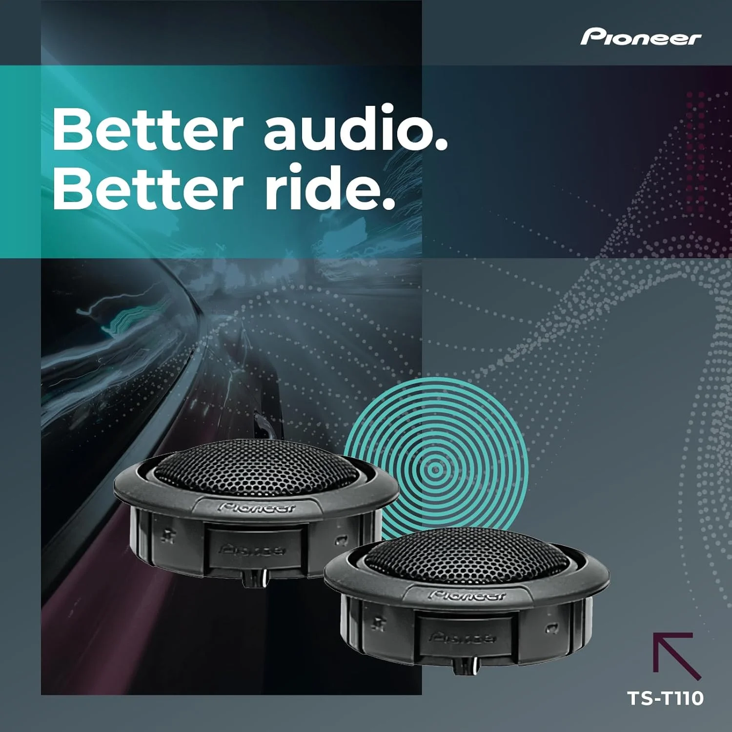 توییتر کامپوننت پایونیر مدل TST110 TS-T110 سایز 7/8 اینچ - مشکی توییتر کامپوننت پایونیر مدل TST110 TS-T110 سایز 7/8 اینچ - مشکی