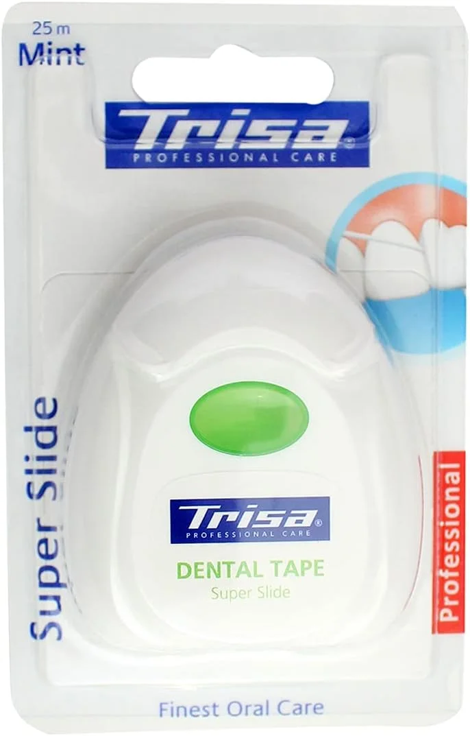 نوار دندان حرفه ای تریزا مدل Super Slide با طعم نعناع، 25 متر نوار دندان حرفه ای تریزا مدل Super Slide با طعم نعناع، 25 متر