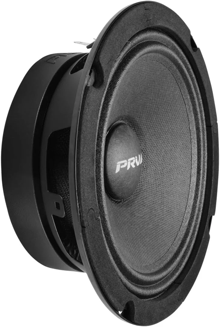 بلندگوی میان رده کم عمق 6.5 اینچی PRV AUDIO، مدل 6MR200A-4، توان 200 وات، 4 اهم، بلندگوی باریک خودرو با نصب کم عمق، سیم پیچ صوتی 1.5 اینچی، جمع و جور برای درب ها (تکی) بلندگوی میان رده کم عمق 6.5 اینچی PRV AUDIO، مدل 6MR200A-4، توان 200 وات، 4 اهم، بلندگوی باریک خودرو با نصب کم عمق، سیم پیچ صوتی 1.5 اینچی، جمع و جور برای درب ها (تکی)