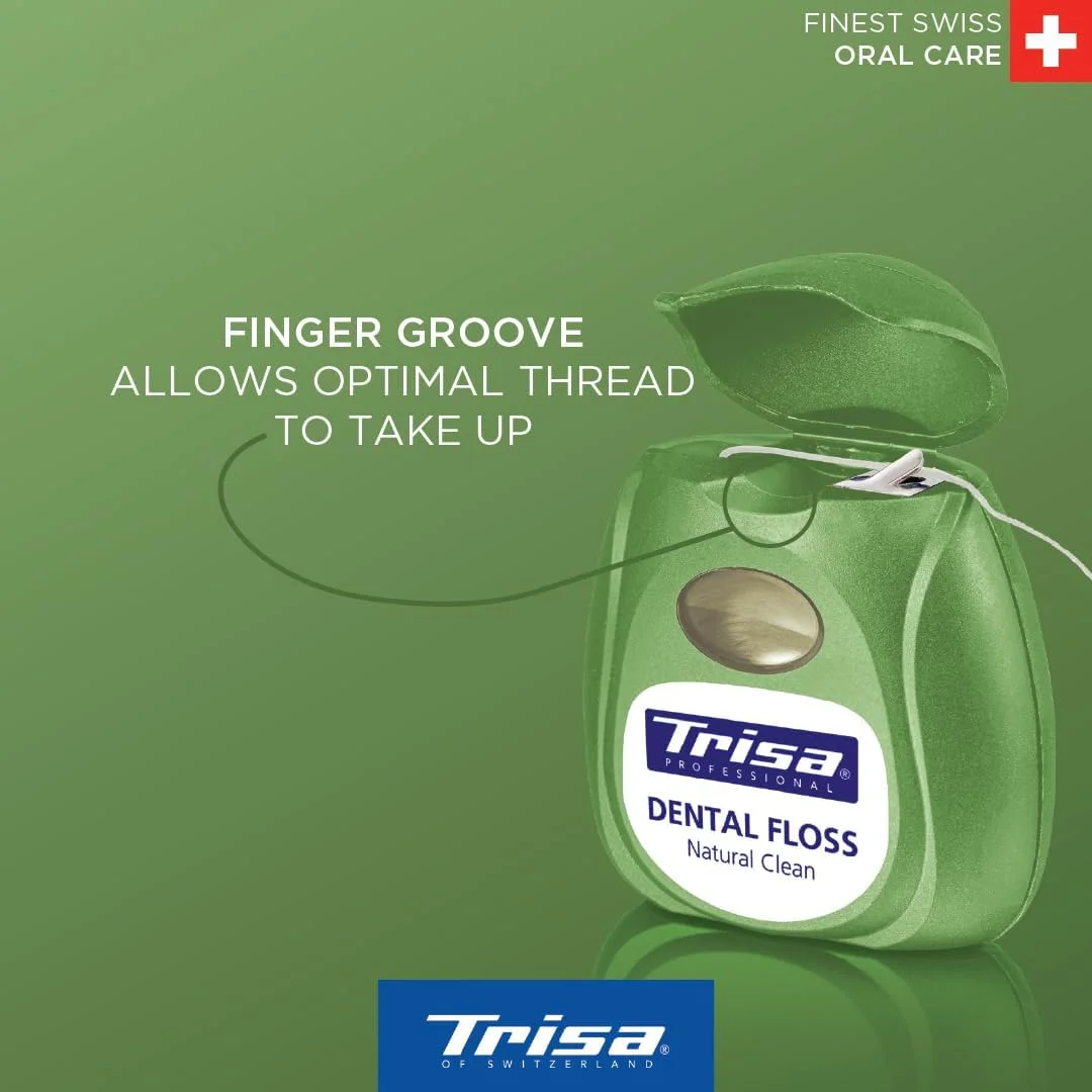 نخ دندان حرفه ای نچرال کلین تریزا، 99% مواد اولیه تجدید پذیر، بهترین مراقبت از دهان و دندان، ساخت سوئیس، 40 متر نخ دندان حرفه ای نچرال کلین تریزا، 99% مواد اولیه تجدید پذیر، بهترین مراقبت از دهان و دندان، ساخت سوئیس، 40 متر