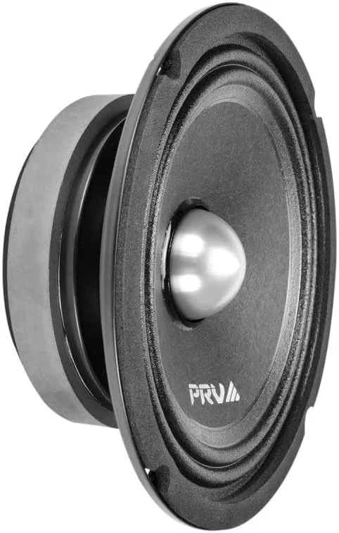 بلندگوی میان رده باریک 6.5 اینچی PRV AUDIO مدل 6MR250B-4، توان 250 وات 4 اهم، بلندگوی باریک خودرو، جمع و جور برای درب ها (تکی)