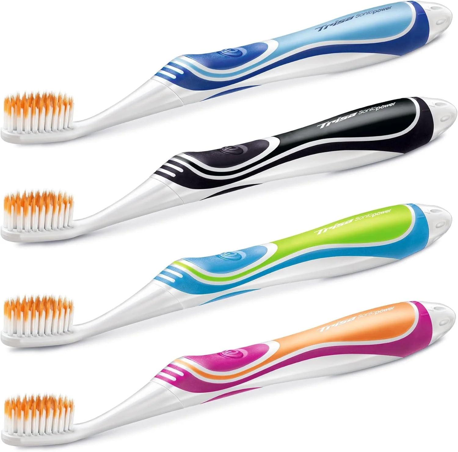 سری یدک مسواک برقی بین دندانی Trisa Sonic Power Pro با برس نرم، تمیز کننده 9 برابر بهتر، ساخت سوئیس، بسته 2 عددی سری یدک مسواک برقی بین دندانی Trisa Sonic Power Pro با برس نرم، تمیز کننده 9 برابر بهتر، ساخت سوئیس، بسته 2 عددی