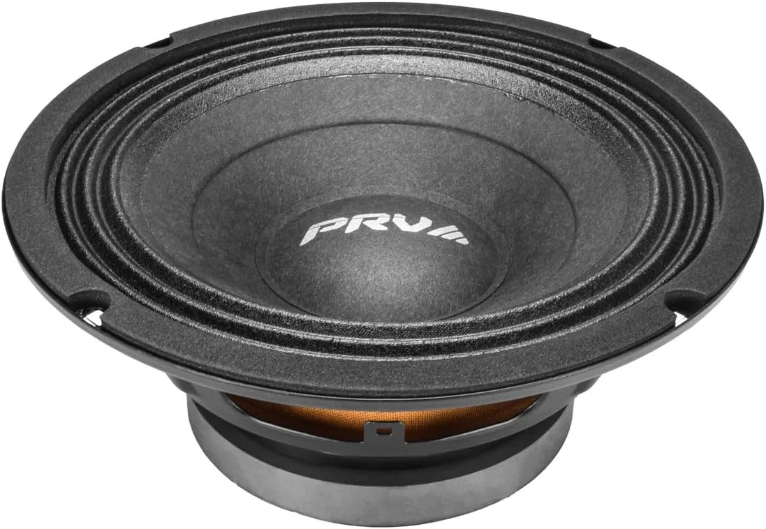 بلندگوی مید باس 8 اینچی PRV AUDIO 8MB450-4 v2، 4 اهم، حرفه ای، 93.5dB، 450 وات، سیم پیچ 2 اینچی (تکی)
