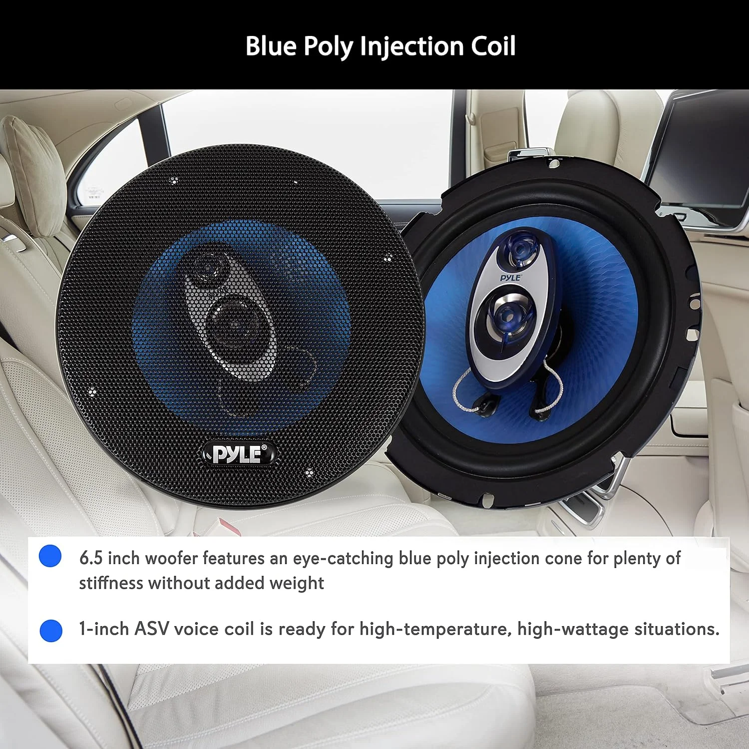 سیستم بلندگوی سه طرفه 6.5 اینچی پایل - بلندگوی سه محوره حرفه ای با برد کامل و صدای بلند 360 وات در هر جفت با امپدانس 4 اهم و توییتر پیزو 3/4 اینچی برای استریو خودرو مدل PL63BL سیستم بلندگوی سه طرفه 6.5 اینچی پایل - بلندگوی سه محوره حرفه ای با برد کامل و صدای بلند 360 وات در هر جفت با امپدانس 4 اهم و توییتر پیزو 3/4 اینچی برای استریو خودرو مدل PL63BL