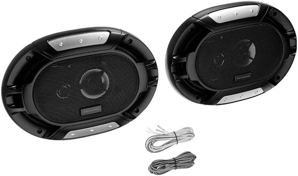 بلندگوهای خودرو Renegade RX693، سه راهه کواکسیال 6 اینچ در 9 اینچ 16.00 در 23.00 سانتی متر تیوتر + میان رده 150 وات RMS حداکثر 300 وات 4 اهم در هر جفت