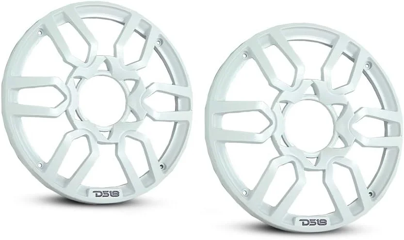 (8 اینچ، سفید) - جفت روکش توری پلاستیکی 20 سانتی متری DS18 برای ساب ووفر یونیورسال - سفید