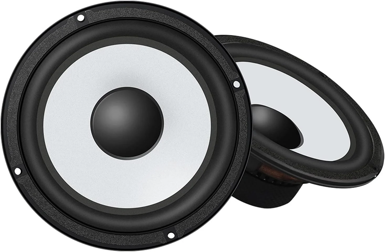 بلندگوی بی سیم فضای باز HANEFRE، سیستم بلندگوی کامپوننت خودرو، 6.5 اینچ، 2 راه، مجموعه بلندگوهای استریوی اتومبیل درب خودرو HiFi با توییتر، کراس اوور، قابل حمل و عمر باتری طولانی